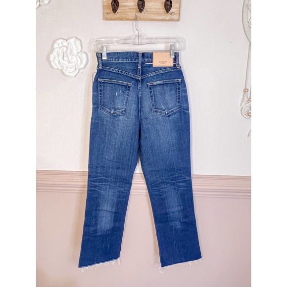 MOUSSY VINTAGE Rhode Cropped Distressed Flared Jeans NWT Size 26 - Picture 9 of 9